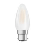 Osram LED B22D Candle Filament Frosted 4W 470lm - 827 Extra Warm White | Replaces 40W Osram LED B22D Candle Filament Frosted 4W 470lm - 827 Extra Warm White | Replaces 40W