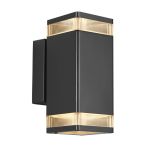 Nordlux Elm Wall Light Aluminium Black | IP44 - Suitable for 2x GU10 Nordlux Elm Wall Light Aluminium Black | IP44 - Suitable for 2x GU10