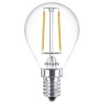 Philips Corepro LED Lustre E14 Ball Filament Clear 2W 250lm - 827 Extra Warm White | Replaces 25W Philips Corepro LED Lustre E14 Ball Filament Clear 2W 250lm - 827 Extra Warm White | Replaces 25W