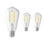 Multipack 3x Calex Smart Tuya Wifi E27 Edison Filament 7W 806lm - 818-830 Tunable White | Dimmable - Replaces 60W Multipack 3x Calex Smart Tuya Wifi E27 Edison Filament 7W 806lm - 818-830 Tunable White | Dimmable - Replaces 60W