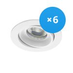 Multipack 6x Noxion Recessed Spot Vision MR16 Tiltable White | Cutout 69mm - GU10 Socket Multipack 6x Noxion Recessed Spot Vision MR16 Tiltable White | Cutout 69mm - GU10 Socket