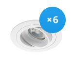 Multipack 6x Noxion Recessed Spot Logic MR16 Tiltable White | Cutout 80mm - GU10 Socket Multipack 6x Noxion Recessed Spot Logic MR16 Tiltable White | Cutout 80mm - GU10 Socket