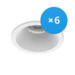Multipack 6x Noxion Recessed Spot D-round MR16 White | Cutout 70mm - GU10 Socket Multipack 6x Noxion Recessed Spot D-round MR16 White | Cutout 70mm - GU10 Socket
