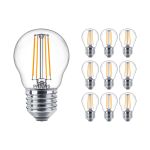 Multipack 10x Philips Corepro LED Lustre E27 Ball Filament Clear 4.3W 470lm - 827 Extra Warm White | Replaces 40W Multipack 10x Philips Corepro LED Lustre E27 Ball Filament Clear 4.3W 470lm - 827 Extra Warm White | Replaces 40W