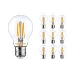 Multipack 10x Noxion Lucent Filament LED E27 Pear Clear 7W 806lm - 827 Extra Warm White | Replaces 60W Multipack 10x Noxion Lucent Filament LED E27 Pear Clear 7W 806lm - 827 Extra Warm White | Replaces 60W