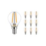 Multipack 10x Noxion Lucent Lustre LED E14 Ball Filament Clear 2.5W 250lm - 822-827 Dim To Warm | Dimmable - Replaces 25W Multipack 10x Noxion Lucent Lustre LED E14 Ball Filament Clear 2.5W 250lm - 822-827 Dim To Warm | Dimmable - Replaces 25W