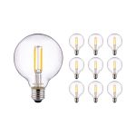 Multipack 10x Noxion Pro Classic LED E27 Globe Filament Clear 95mm 8W 806lm - 827 Extra Warm White | Dimmable - Replaces 60W Multipack 10x Noxion Pro Classic LED E27 Globe Filament Clear 95mm 8W 806lm - 827 Extra Warm White | Dimmable - Replaces 60W
