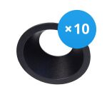 Multipack 10x Noxion Recessed Spot D-round MR16 Tiltable Black | Cutout 70mm - GU10 Socket Multipack 10x Noxion Recessed Spot D-round MR16 Tiltable Black | Cutout 70mm - GU10 Socket