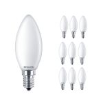 Multipack 10x Philips Corepro LED Candle E14 Frosted 4.3W 470lm - 827 Extra Warm White | Replaces 40W Multipack 10x Philips Corepro LED Candle E14 Frosted 4.3W 470lm - 827 Extra Warm White | Replaces 40W
