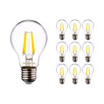 Multipack 10x Noxion Lucent LED E27 Pear Filament Clear 4.5W 470lm - 840 Cool White | Replaces 40W Multipack 10x Noxion Lucent LED E27 Pear Filament Clear 4.5W 470lm - 840 Cool White | Replaces 40W