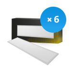 Multipack 6x LED Panel Backlit 36W 3240lm - 840 Cool White | 120x30cm - UGR <22 Multipack 6x LED Panel Backlit 36W 3240lm - 840 Cool White | 120x30cm - UGR <22