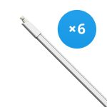 Multipack 6x LED Waterproof Batten 34W 3740lm - 840 Cool White | 120cm Multipack 6x LED Waterproof Batten 34W 3740lm - 840 Cool White | 120cm