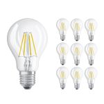 Multipack 10x Ledvance CLASSIC LED E27 Pear Filament Clear 4W 470lm - 827 Extra Warm White | Replaces 40W Multipack 10x Ledvance CLASSIC LED E27 Pear Filament Clear 4W 470lm - 827 Extra Warm White | Replaces 40W
