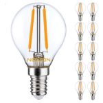 Multipack 10x Noxion Lucent LED E14 Ball Filament Clear 2.5W 250lm - 827 Extra Warm White | Replaces 25W Multipack 10x Noxion Lucent LED E14 Ball Filament Clear 2.5W 250lm - 827 Extra Warm White | Replaces 25W