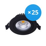 Multipack 25x Noxion LED Adjustable Slim Spot Black Round 6W 550lm 60D - 927 Extra Warm White | 85mm - IP54 - Dimmable - Best Colour Rendering Multipack 25x Noxion LED Adjustable Slim Spot Black Round 6W 550lm 60D - 927 Extra Warm White | 85mm - IP54 - Dimmable - Best Colour Rendering