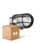 Multipack 4x D'Lite Wall Light Ecco Black Oval | IP44 - Suitable for 1x E27 Multipack 4x D'Lite Wall Light Ecco Black Oval | IP44 - Suitable for 1x E27