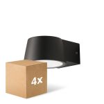 Multipack 4x D'Lite Wall Light Lira Black 7W 600lm 830 Warm White | IP54 Multipack 4x D'Lite Wall Light Lira Black 7W 600lm 830 Warm White | IP54