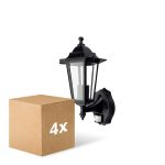 Multipack 4x D'Lite Wall Light Helora Black | IP44 - Suitable for 1x E27 - Motion Sensor Multipack 4x D'Lite Wall Light Helora Black | IP44 - Suitable for 1x E27 - Motion Sensor