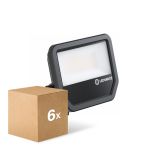 Multipack 6x Ledvance LED Floodlight Aluminium Black 41W 5500lm 100D - 830 Warm White | IP66 - Symmetrical Multipack 6x Ledvance LED Floodlight Aluminium Black 41W 5500lm 100D - 830 Warm White | IP66 - Symmetrical