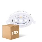 Multipack 10x Noxion LED Adjustable Slim Spot White 6W 550lm - 930 Warm White | Cutout 75mm - IP54 - Best Colour Rendering  Multipack 10x Noxion LED Adjustable Slim Spot White 6W 550lm - 930 Warm White | Cutout 75mm - IP54 - Best Colour Rendering
