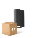 Multipack 4x D'Lite Wall Light Vossem Aluminium Black | Suitable For 2x GU10 Multipack 4x D'Lite Wall Light Vossem Aluminium Black | Suitable For 2x GU10
