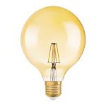 Osram Vintage 1906 LED E27 Globe Filament Gold 125mm 6.5W 650lm - 824 Extra Warm White | Dimmable - Replaces 50W Osram Vintage 1906 LED E27 Globe Filament Gold 125mm 6.5W 650lm - 824 Extra Warm White | Dimmable - Replaces 50W