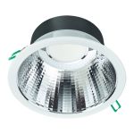 Philips LED Downlight Coreline DN142B Aluminium White 9.8W 1200lm 60D - 840 Cool White | Cutout 155mm - IP54 - UGR<19