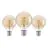 Multipack 3x Eglo LED Globe E27 Filament Amber 12W 400lm - 822 Extra Warm White | Replaces 40W