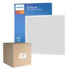 Multipack 4x Philips LED Panel CoreLine RC132V 26W 3400lm - 830 Warm White | 60x60cm - UGR