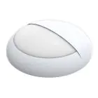 Noxion LED Bulkhead Pro V2 White 12/16/20W 2400lm - 830-840-865 CCT | 325mm - IP65 - Motion and Light Sensor - Emergency 3H + Eyelid Ring White