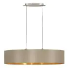 Eglo Pendant Maserlo Steel Satin Nickel | Suitable for 2x E27